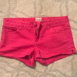Hot pink MUDD shorts